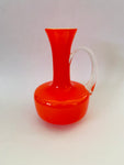 Mid Century Orange Glass vase