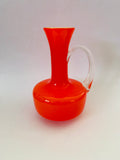 Mid Century Orange Glass vase