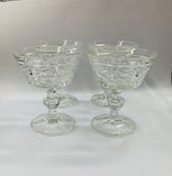 Set of 4 vintage Midcentury champagne saucers