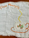Three Embroidered Tray Covers