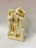 Antique banded marble Three Grace Goddess figure group
