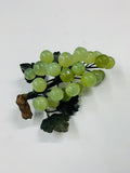 Bunch of vintage green jade or glass grapes