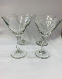 Set of 4 vintage martini glasses