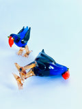 Miniature Glass Pukeko Mum and Baby