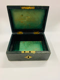 Antique jewellery box with key