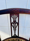 Victorian Corner Chair with Velvet Seat