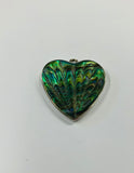 Sterling silver and Paua shell heart pendant