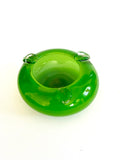 Art Glass Apple Green Ashtray