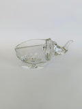 Glass Medium Size Elephant with Trunk Up Dish