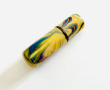 Brass and Colourful Needle Case with Thimble and Cotton