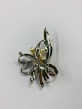 Vintage silver and Pearl brooch