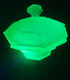 Uranium green glass jewellery box