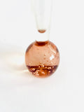 Glass Bud Vase with Pink Base