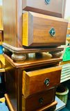 Set of Two Solid Stained Pine Bedside Tables