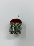 Victorian silver pin cushion