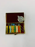 Vintage gold metal sewing box