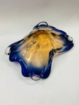 Stunning art glass butterfly shape bowl