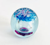 Paperweight Internal Pink and Blue Floral Millefiori Style