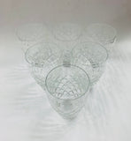 Set of 6 vintage crystal whisky tumblers