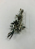 Vintage yellow Diamante stone brooch