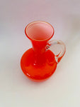 Mid Century Orange Glass vase