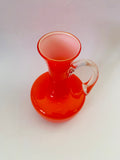 Mid Century Orange Glass vase