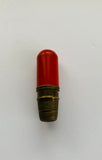 Red and brass needle and thread case