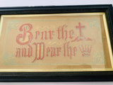 Victorian embroidered Motto Sampler