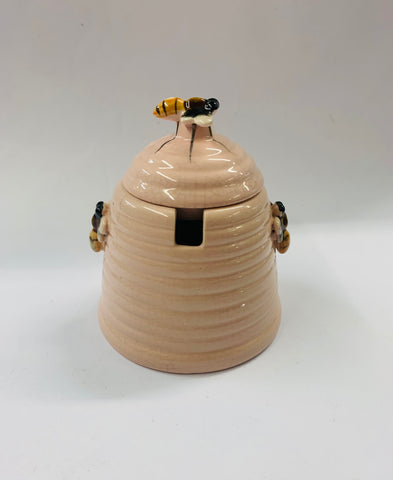 Vintage ceramic bee honey pot