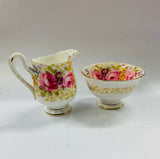 Royal Albert Serena milk jug and sugar bowl