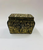 Heavy metal box with bamboo design