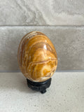 Medium Sized Agate Egg with Browns, tan and white swirls