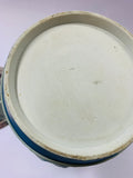 Dark blue Wedgwood biscuit barrel