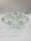 Set of 4 vintage Midcentury champagne saucers