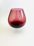 Art Glass Purple Brandy Style Large Vase