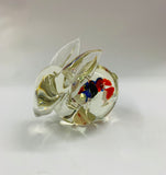 Art glass rabbit paperweight