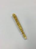 Antique ornate carved bone needle case
