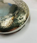 Sterling silver topped dressing table pot