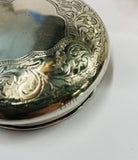 Sterling silver topped dressing table pot