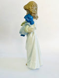 Nao Girl in Nightgown with Rag Doll