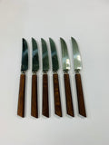 Set of 6 retro Midcentury steak knives