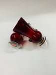 Pair of Murano Glass Ruby red glass vases