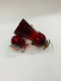 Pair of Murano Glass Ruby red glass vases