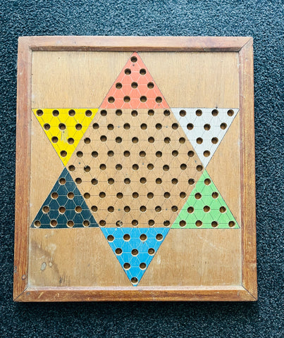 Large Handmade Chinese Checkers Board