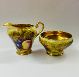 Aynsley Orchard Gold milk jug and sugar bowl