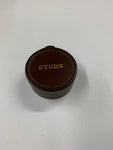 Antique leather stud box