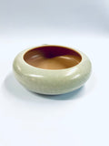 Poole Round Bowl with Lip Pink and Mottled Grey