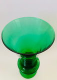 Green Art Glass Large Vase