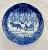 Royal Copenhagen Christmas Plate 1984 Jingle Bells