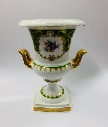 Kaiser West German Bourbou 2 handled ornate vase